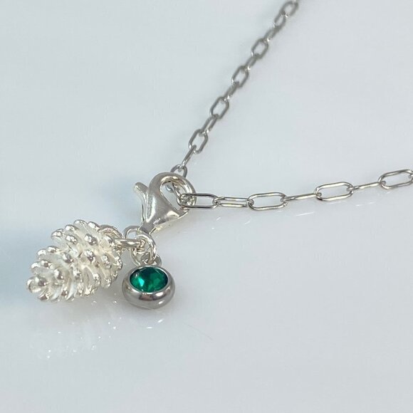 Pine Cone and Birthstone Dangle Charm - Picture 3 of 9